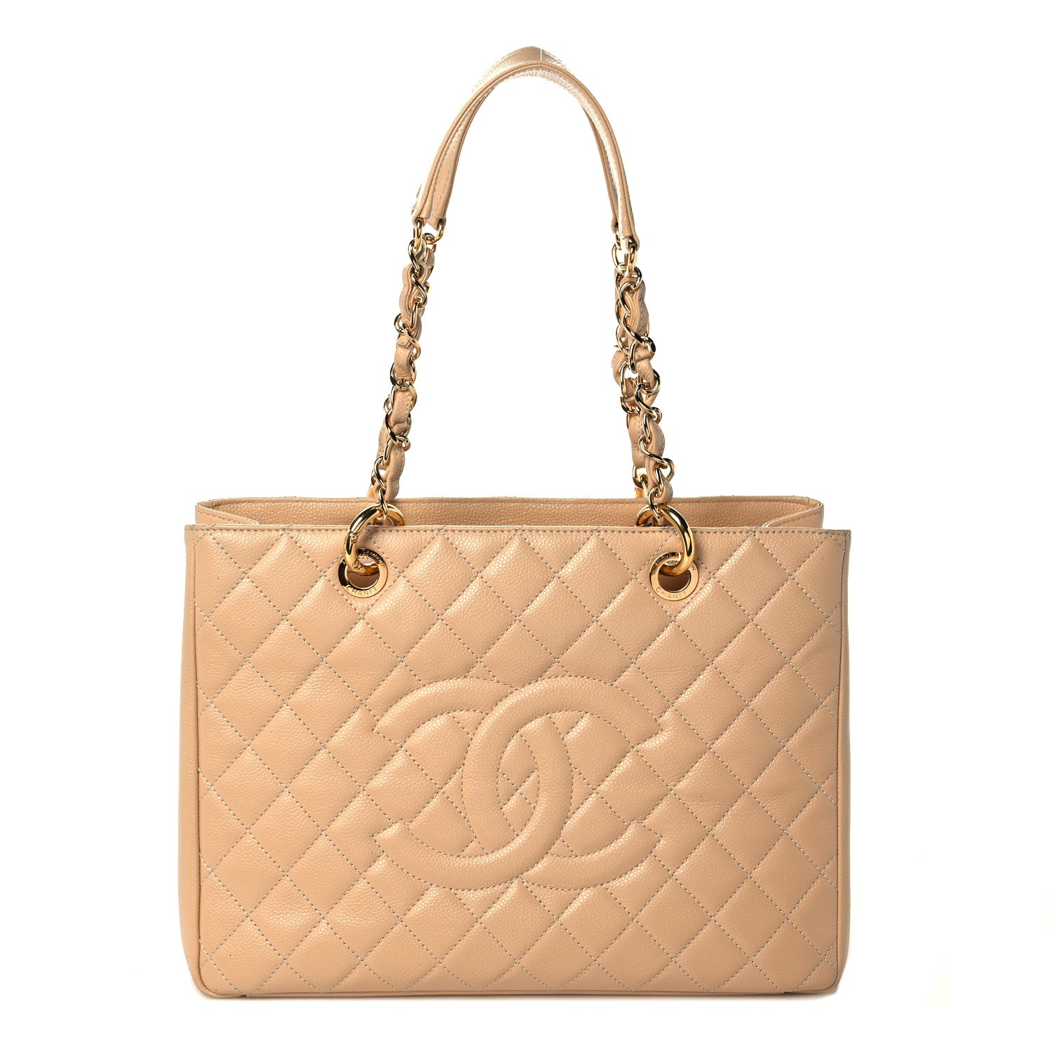 Chanel Caviar Quilted Grand Shopping Tote GST Beige 1 of 20