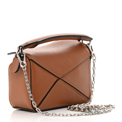 Loewe Calfskin Nano Puzzle Bag Tan 3 of 11