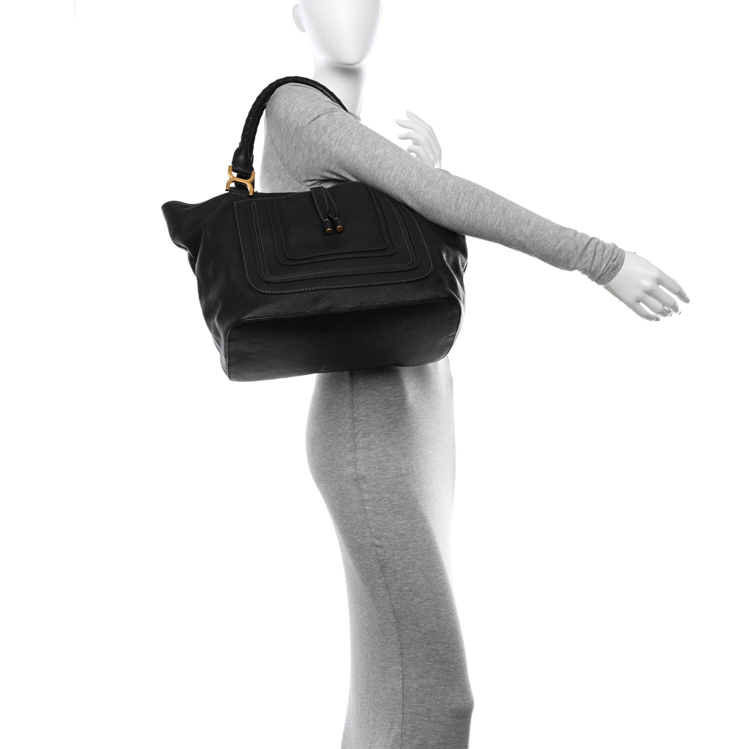 Chloe Calfskin Large New Marcie Tote Black 2 of 13