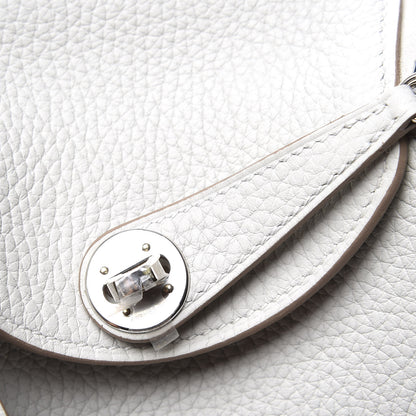 Hermes Taurillon Clemence Mini Lindy 20 Gris Perle 11 of 13