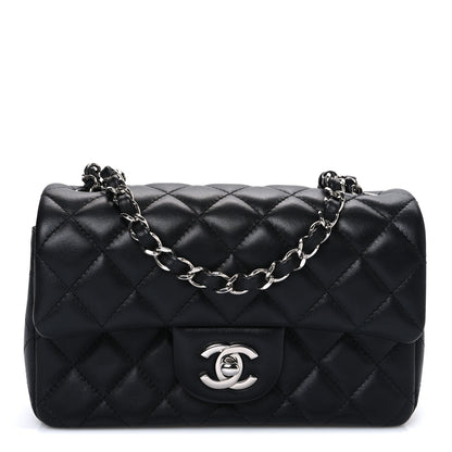 Chanel Lambskin Quilted Mini Rectangular Flap Black 1 of 11