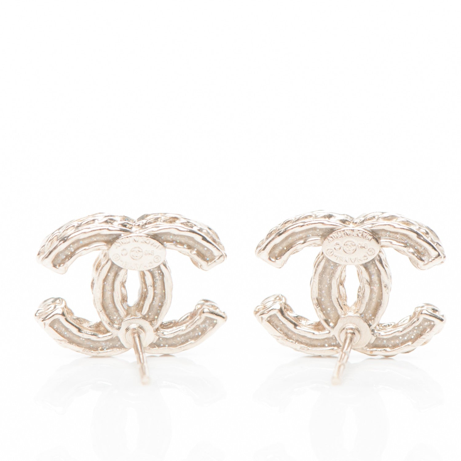 Chanel Crystal CC Earrings Gold 3 of 4