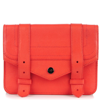 Proenza Schouler Lambskin PS1 Large Chain Wallet Deep Coral 1 of 7