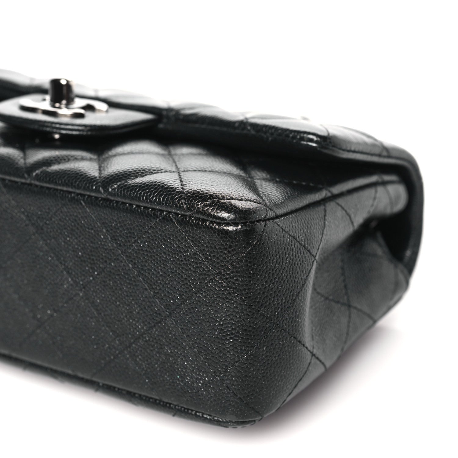 Chanel Iridescent Caviar Quilted Mini Rectangular Flap Black 10 of 10