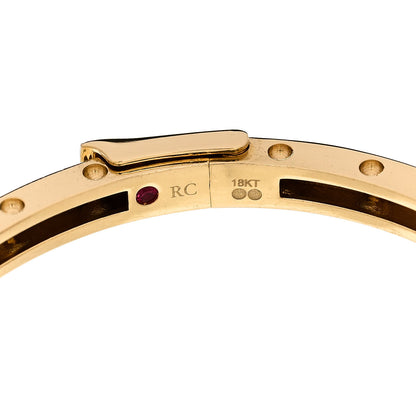 Roberto Coin 18K Yellow Gold Symphony Pois Moi Oval Bangle Bracelet 3 of 3