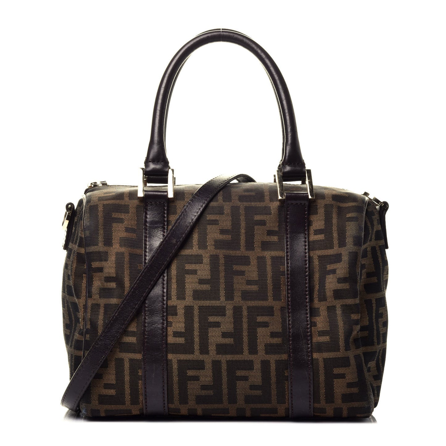 Zucca Cuoio Lucido Mini Boston Satchel Tobacco Moro