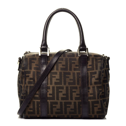 Fendi Zucca Cuoio Lucido Mini Boston Satchel Tobacco Moro 1 of 10