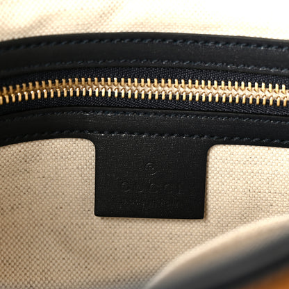 Gucci Straw Lux Boarded Dyana Lux Calfskin Small Jackie 1961 Hobo Natural Blue 6 of 10
