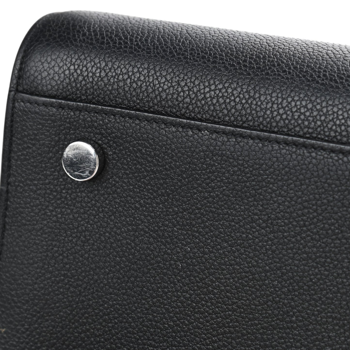 Grained Calfskin Small Sac De Jour Black
