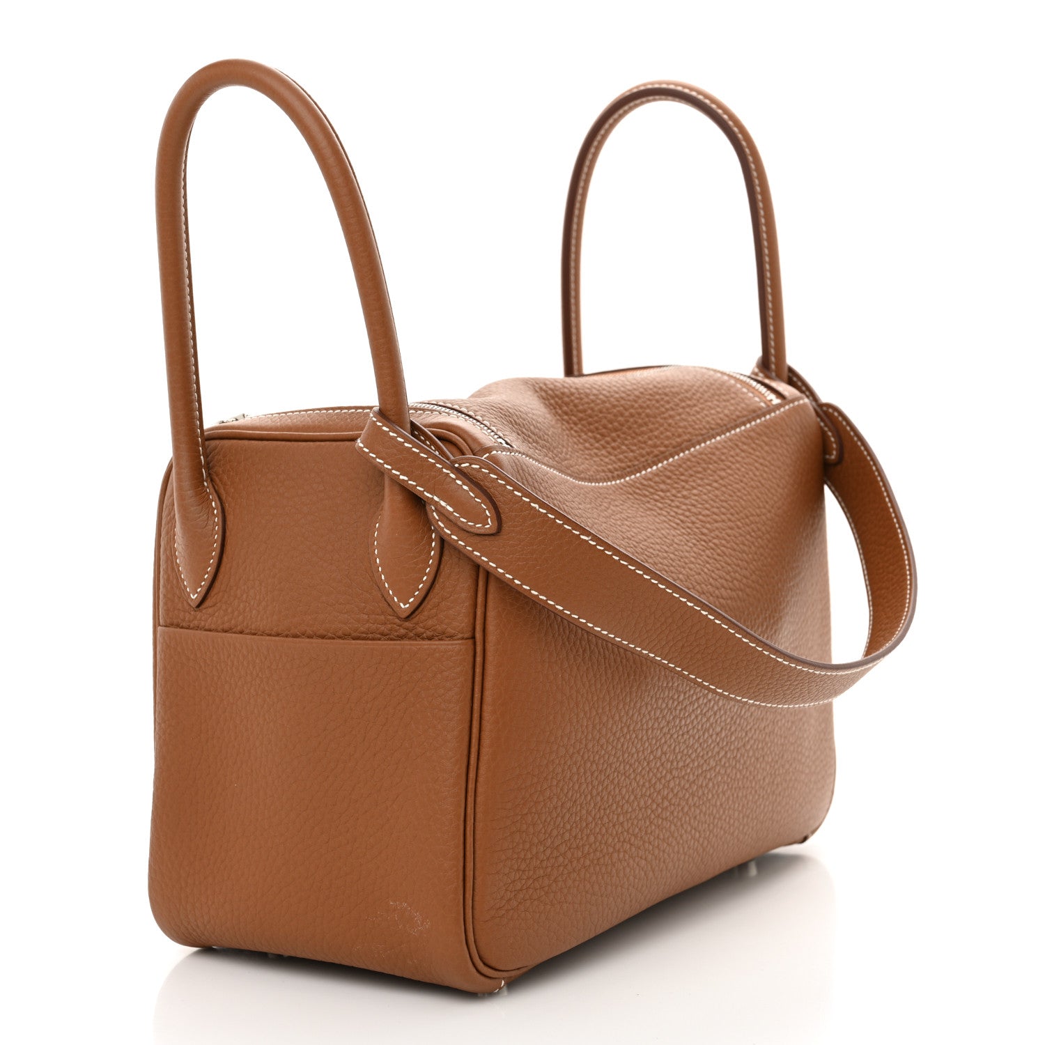 Hermes Taurillon Clemence Lindy 26 Gold 3 of 12