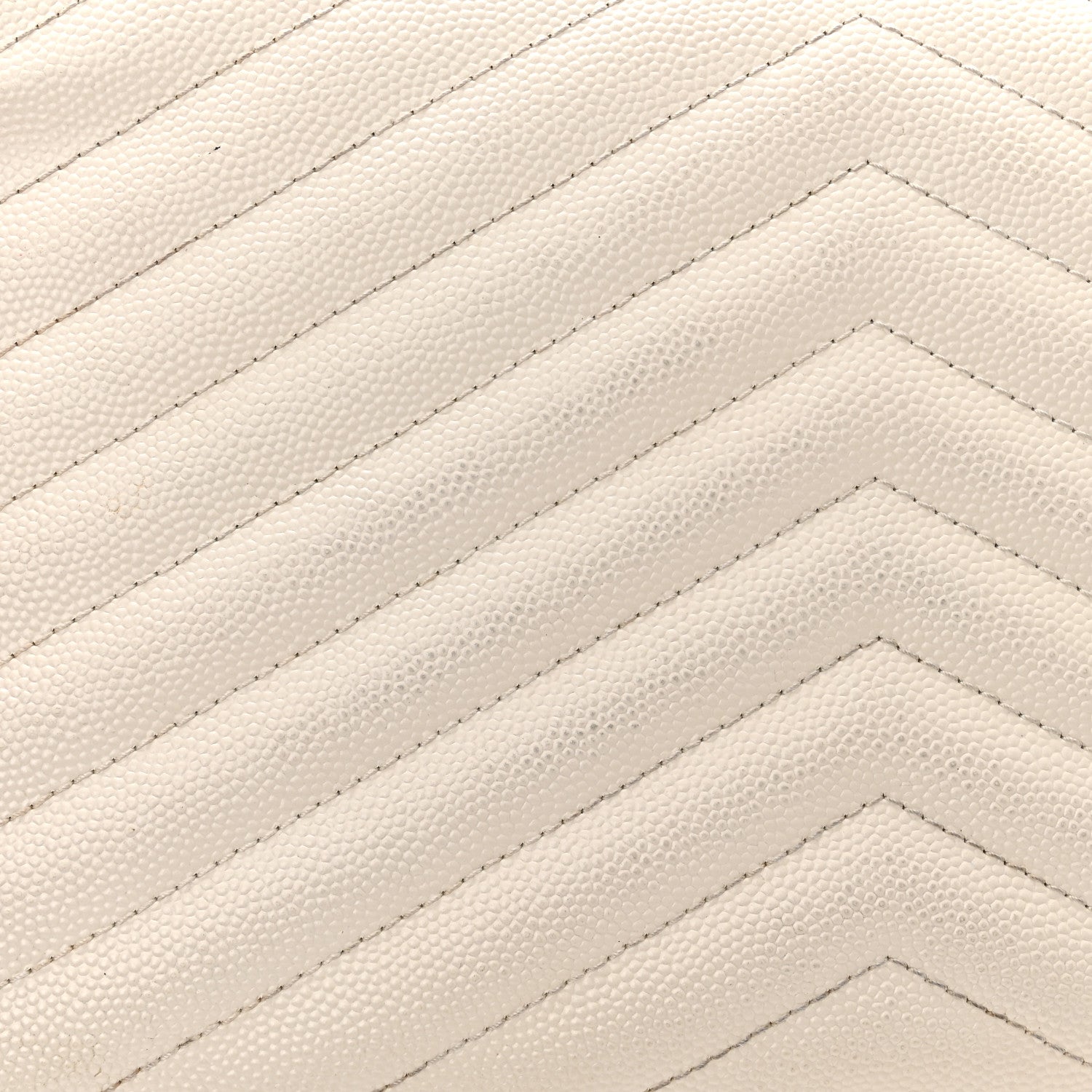 Saint Laurent Grain De Poudre Matelasse Monogram Chain Wallet White Black 15 of 17