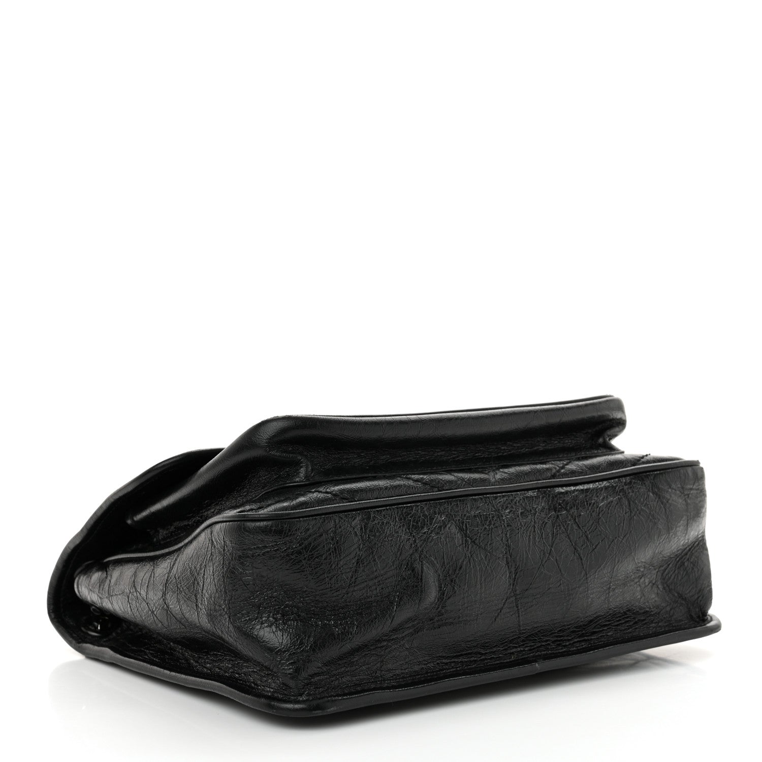 Saint Laurent Crinkled Calfskin Matelasse Monogram Medium Niki Chain Satchel Black 4 of 10