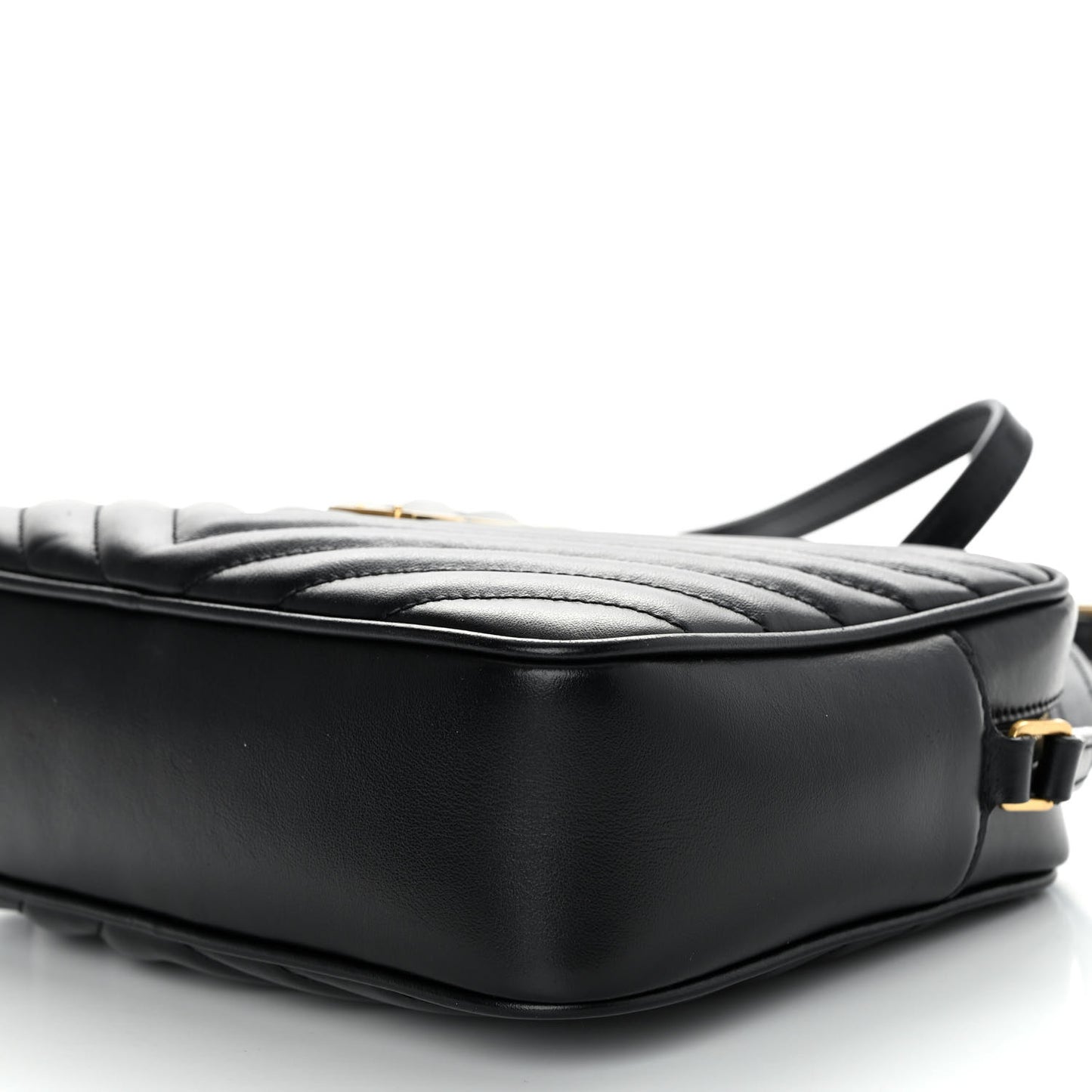 Calfskin Matelasse Monogram Lou Camera Bag Black