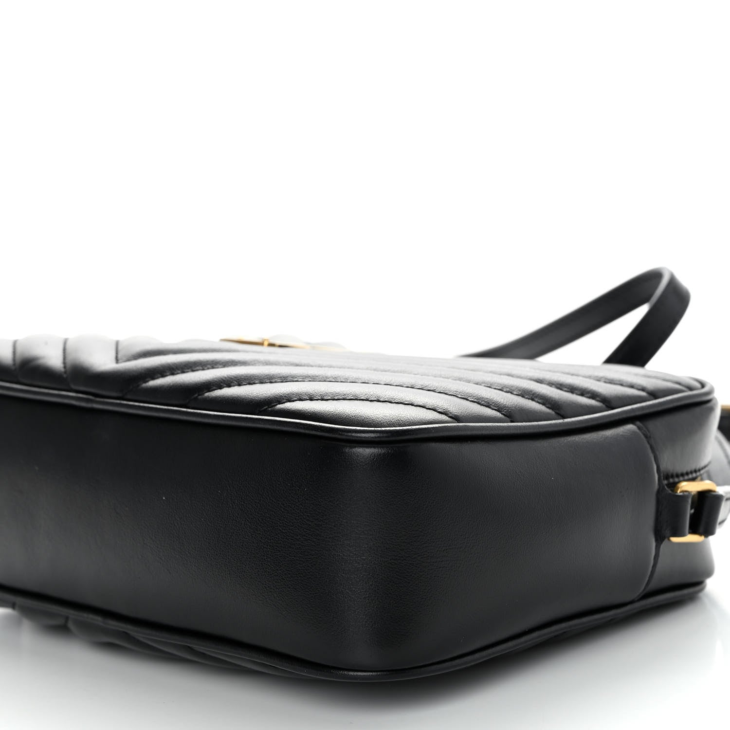Saint Laurent Calfskin Matelasse Monogram Lou Camera Bag Black 9 of 9