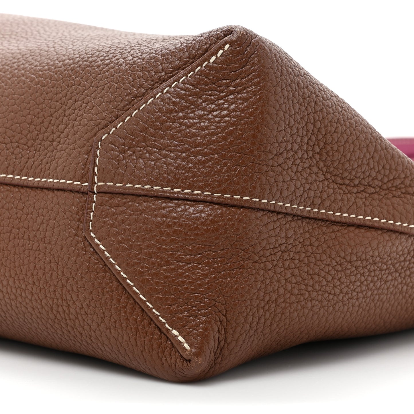 Taurillon Clemence Double Sens 36 Reversible Tote Marron Tosca