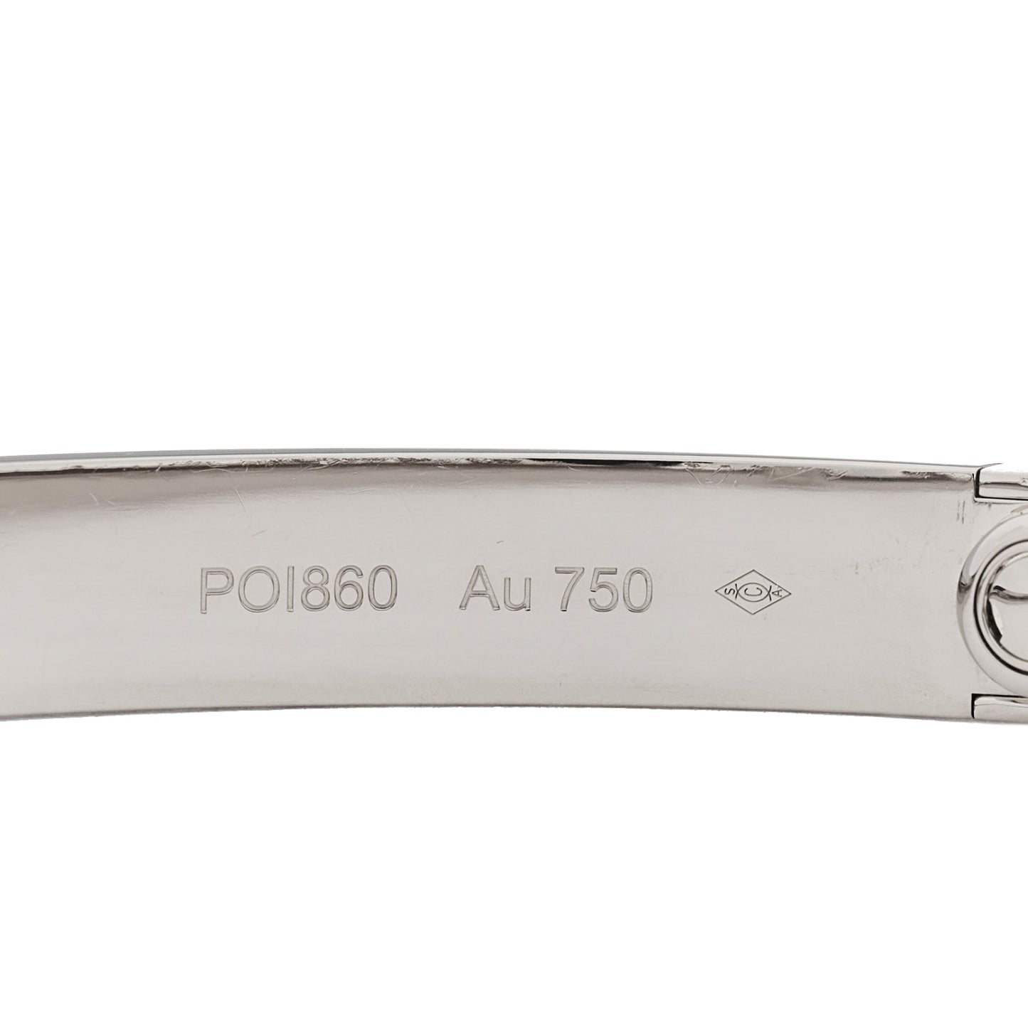 18K White Gold LOVE Bracelet 20
