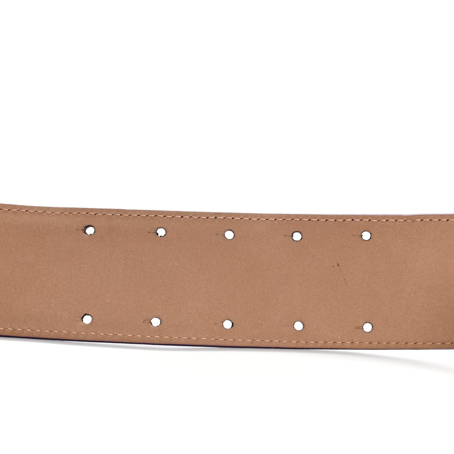 Metallic Calfskin CC Logo Belt 80 32 Purple
