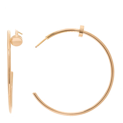 Cartier 18K Pink Gold Large Juste Un Clou Hoop Earrings 1 of 5