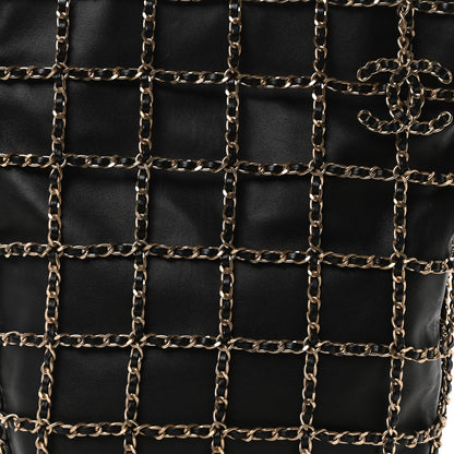 Chanel Lambskin Large Shopping Chain Tote Black 8 of 10