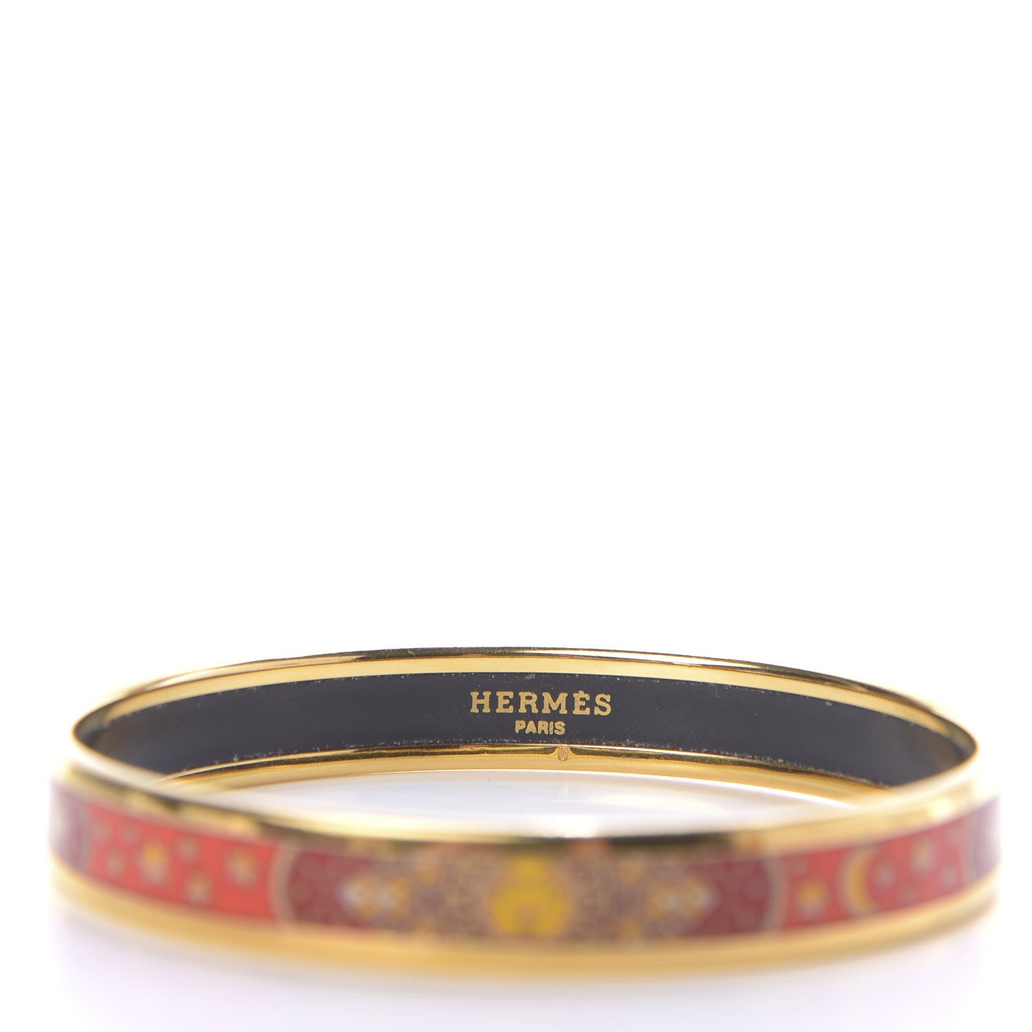 Hermes Enamel Printed Narrow Sun Moon Stars Bracelet 62 4 of 4