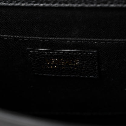 Versace Grainy Calfskin Virtus Chain Crossbody Black 6 of 9