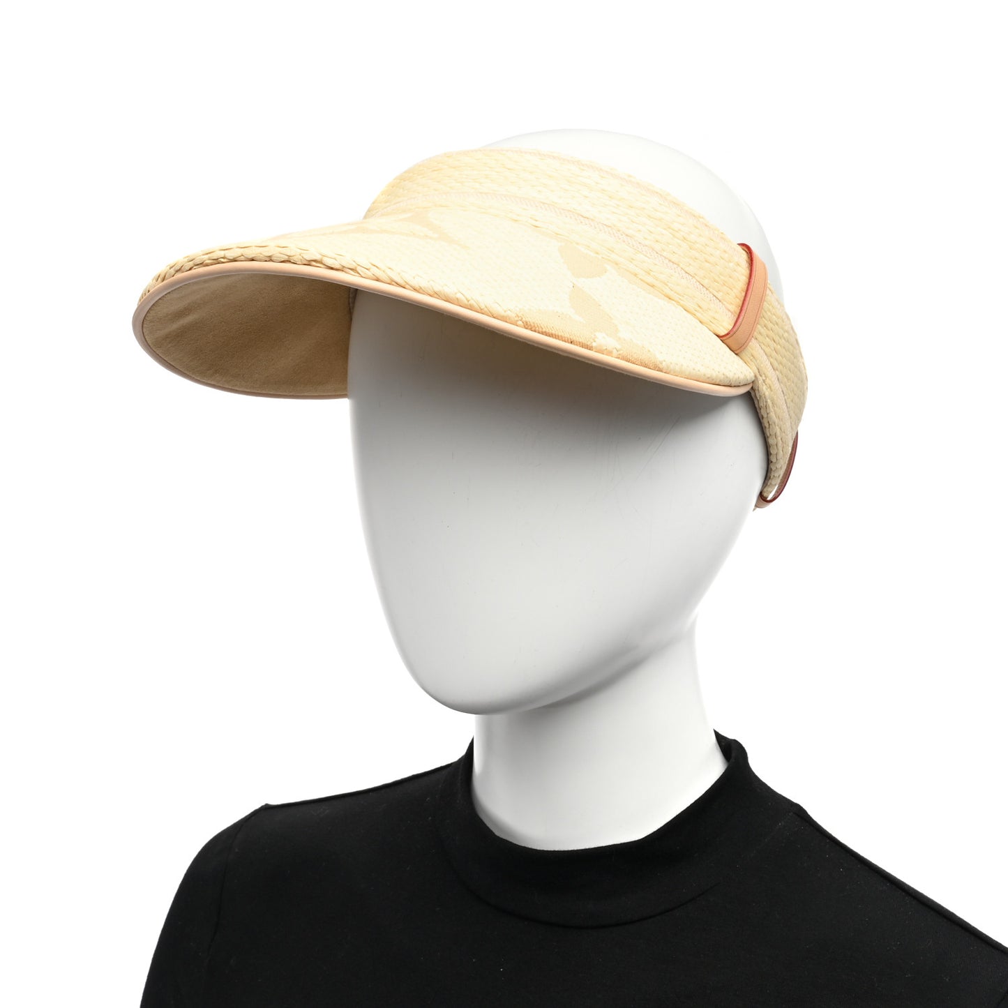 Cotton Raffia Effect Beachview Visor Natural