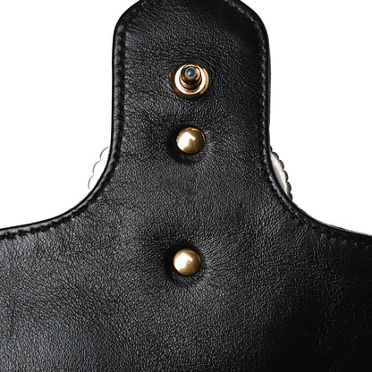 Gucci Vintage Effect Calfskin Matelasse Diagonal Small Torchon GG Marmont Shoulder Bag Cognac Black 13 of 13