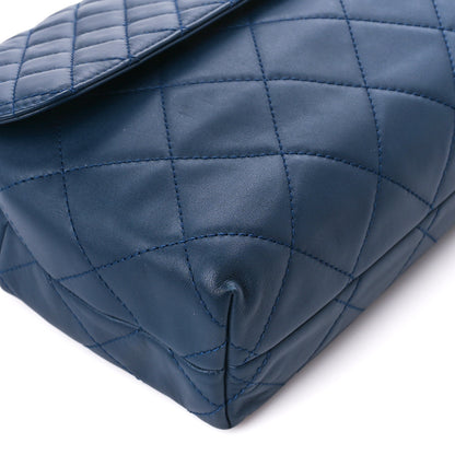 Chanel Calfskin Quilted In the Business Flap Dark Navy Blue 9 of 11