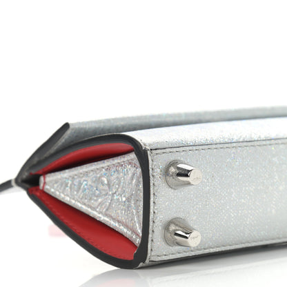 Christian Louboutin Metallic Calfskin Paloma Top Handle Shoulder Bag Silver 8 of 12
