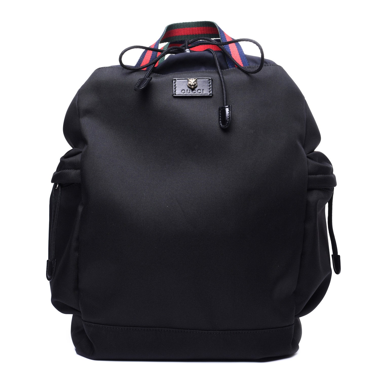 Gucci Techno Canvas Web Drawstring Backpack Black 1 of 12