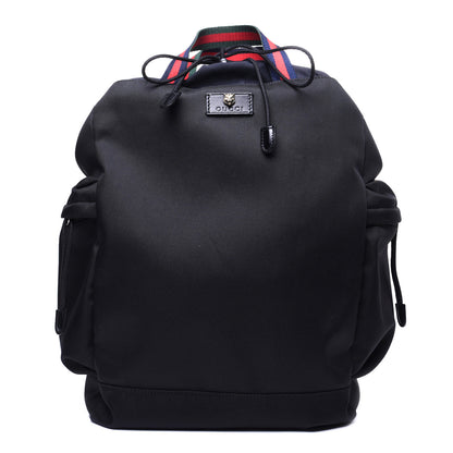 Gucci Techno Canvas Web Drawstring Backpack Black 1 of 12