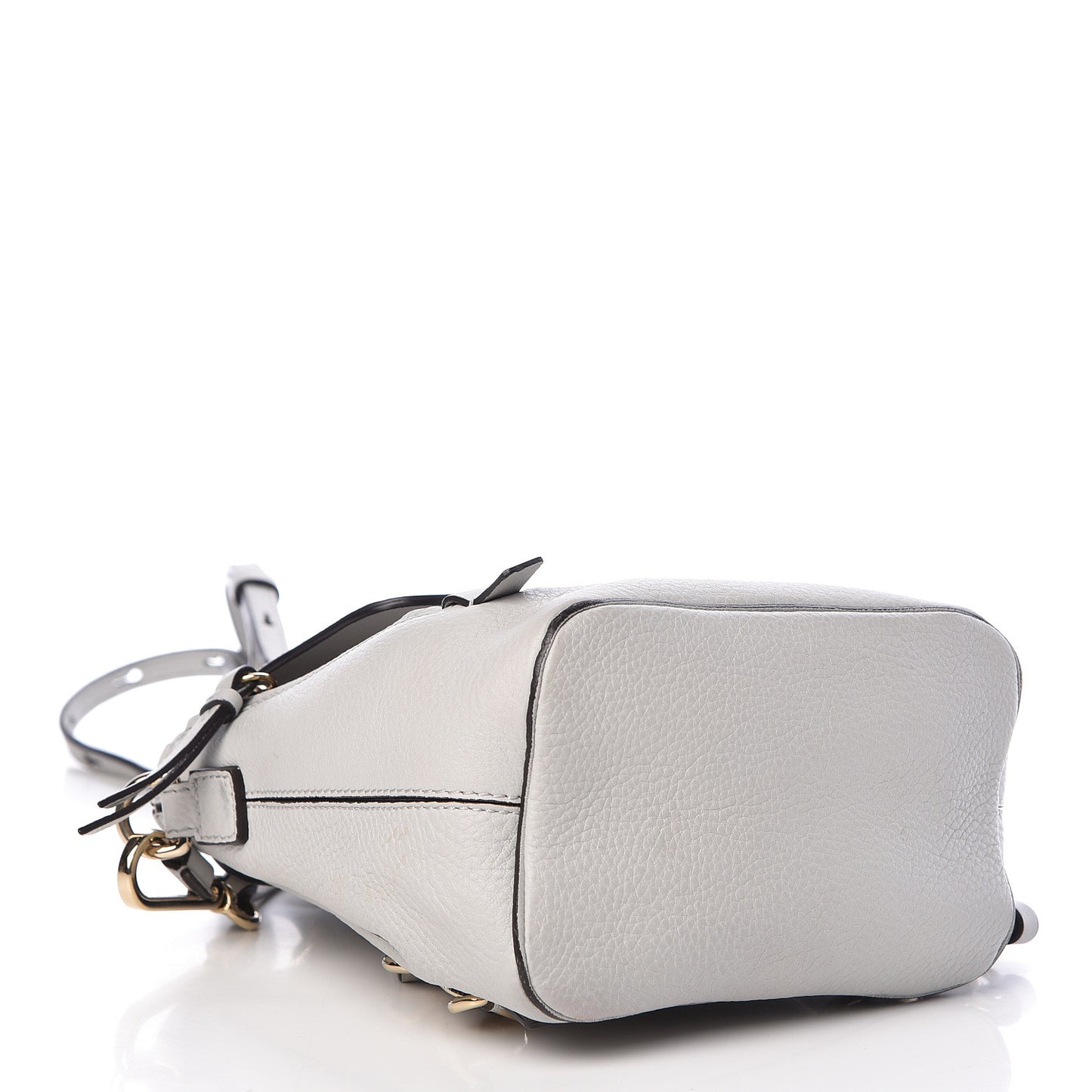 Suede Calfskin Mini Faye Backpack Airy Grey