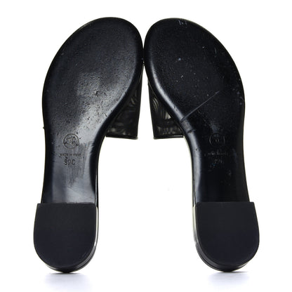 Chanel Mesh Patent Calfskin CC Mules 39 Black 11 of 16