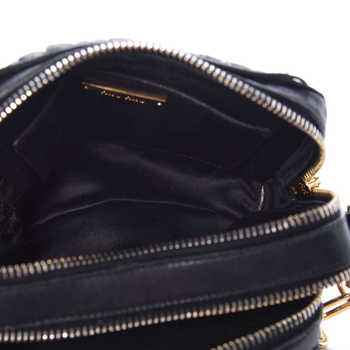 Nappa Matelasse Chain Crossbody Black