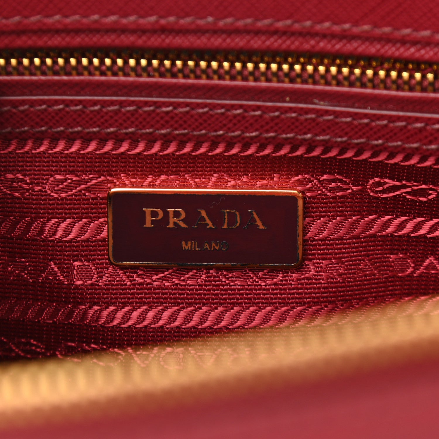 Prada Saffiano Small Galleria Double Zip Tote Cerise 5 of 8