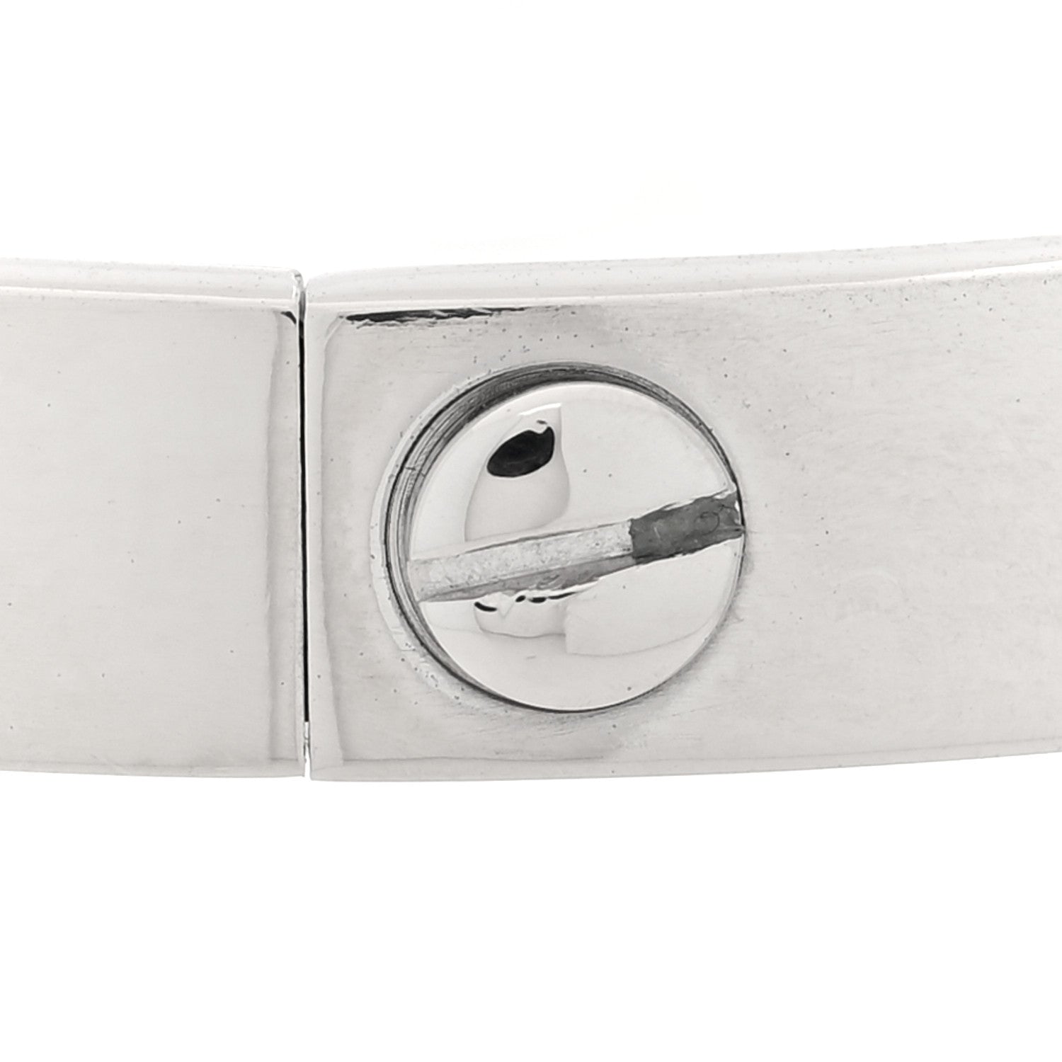 Cartier 18K White Gold 6 Diamond LOVE Bracelet 17 4 of 5