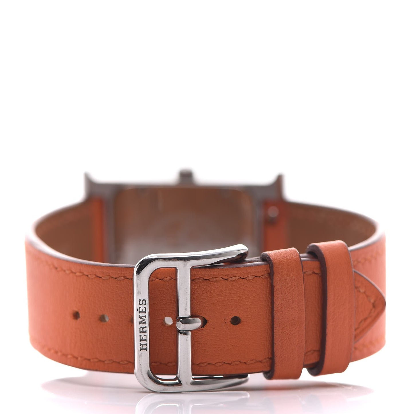 Stainless Steel Swift 26mm Heure H Hour Quartz Watch Orange