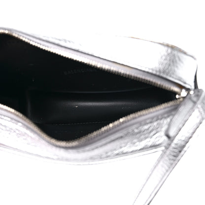 Balenciaga Metallic Goatskin Logo XS Everyday Camera Bag Argent Black 5 of 13