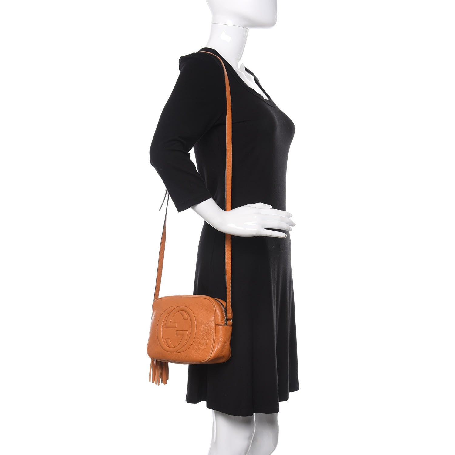 Gucci Pebbled Calfskin Small Soho Disco Bag Curcuma 2 of 14
