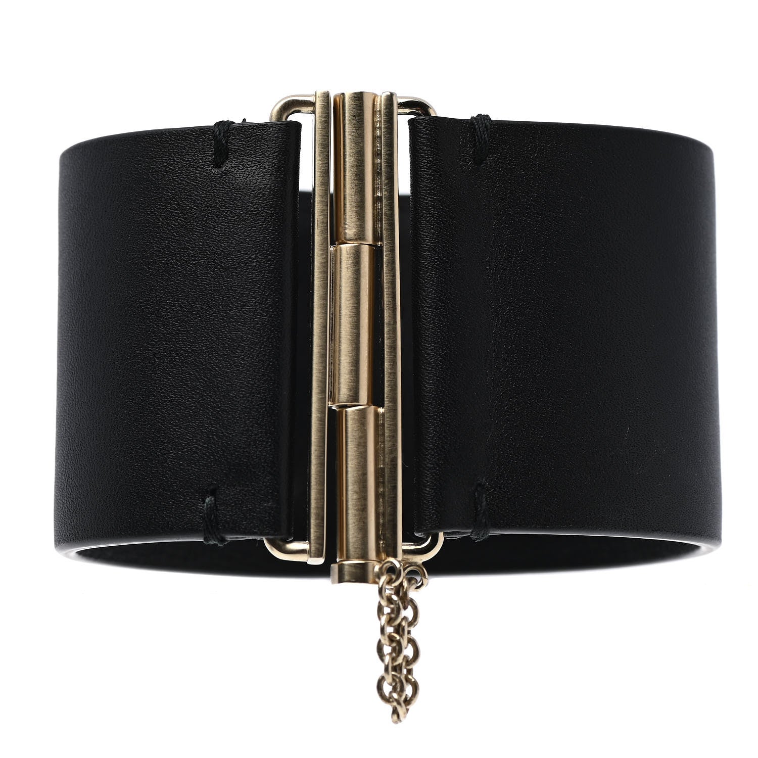 Chanel Calfskin CC Wide Cuff M Black 3 of 5