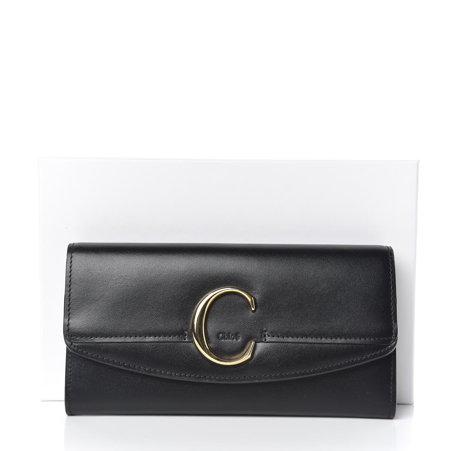 Chloe Smooth Calfskin Long Wallet Black 7 of 7