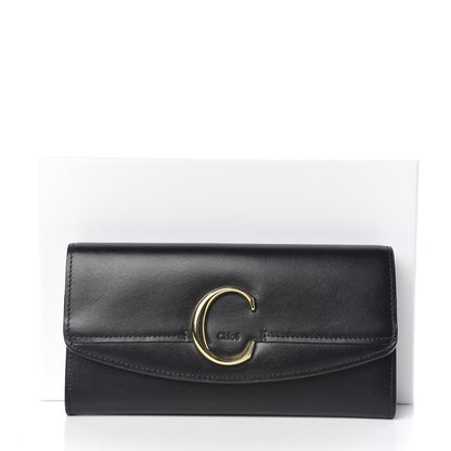 Chloe Smooth Calfskin Long Wallet Black 7 of 7
