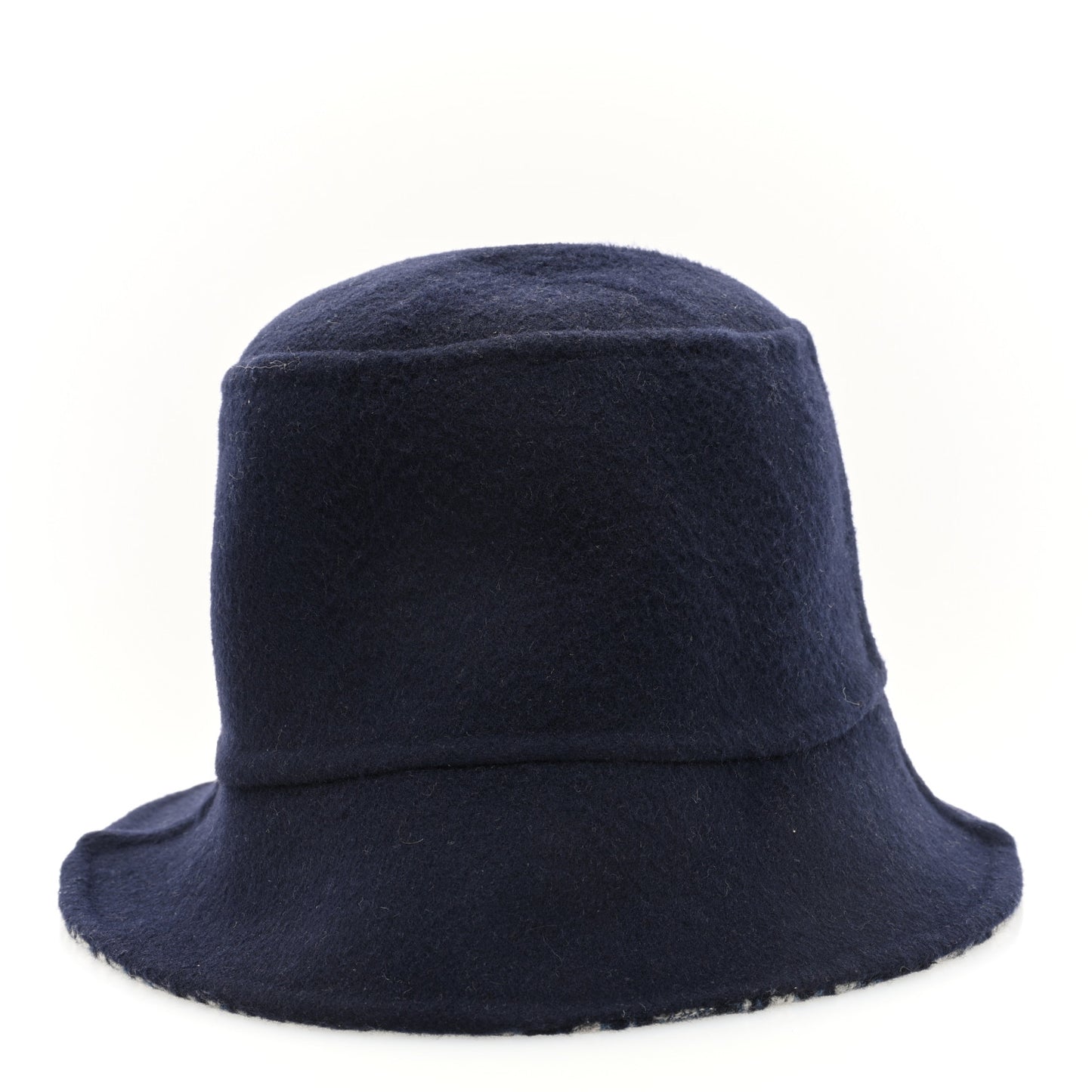 Wool Oblique Jacquard Bucket Hat Blue