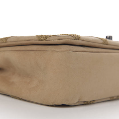 Chanel Suede Diamond Embellished Medium Single Flap Beige 7 of 9