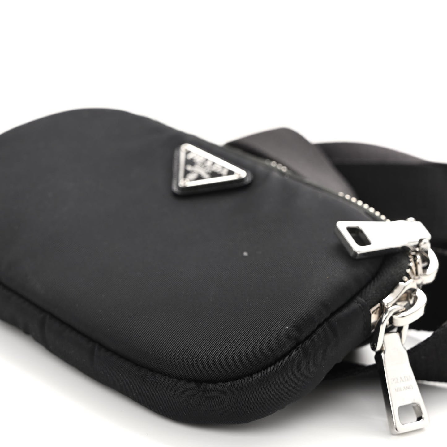 Nylon Saffiano Belt Bag Black
