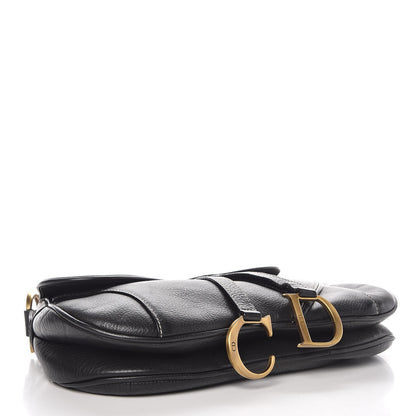 Christian Dior Calfskin Double Saddle Bag Black 4 of 11
