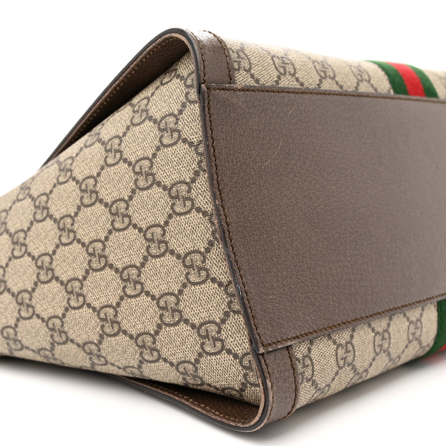Gucci GG Supreme Monogram Web Medium Ophidia Tote Bag Brown 9 of 15