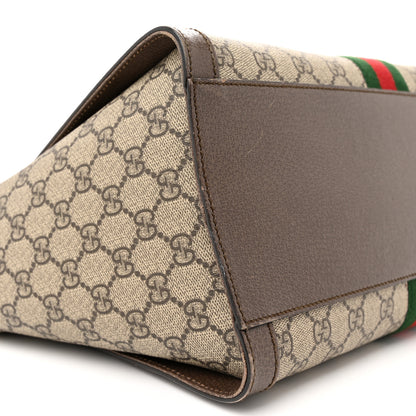 Gucci GG Supreme Monogram Web Medium Ophidia Tote Bag Brown 9 of 15