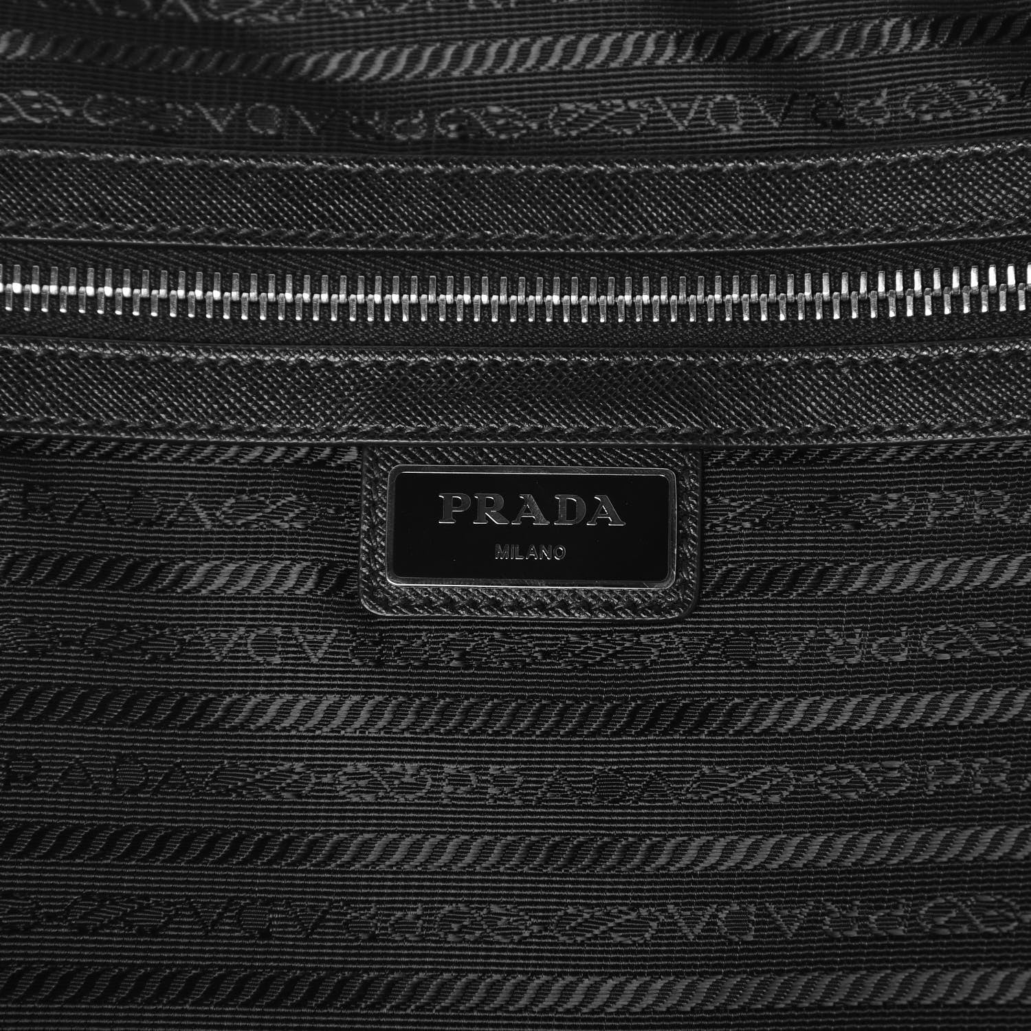 Prada Tessuto Nylon Saffiano Trolley Luggage Black 7 of 21