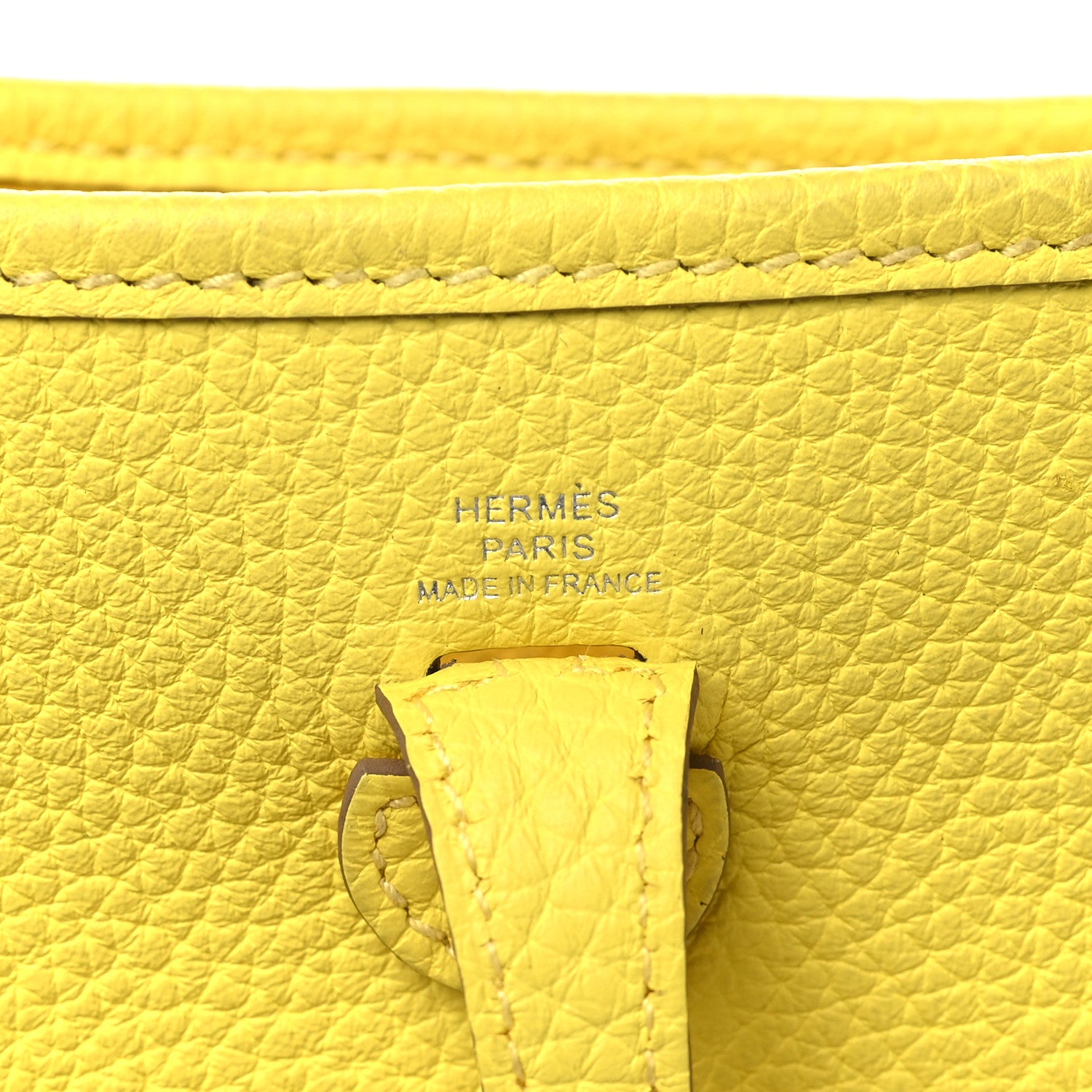 Hermes Taurillon Clemence Evelyne TPM Lime 6 of 10